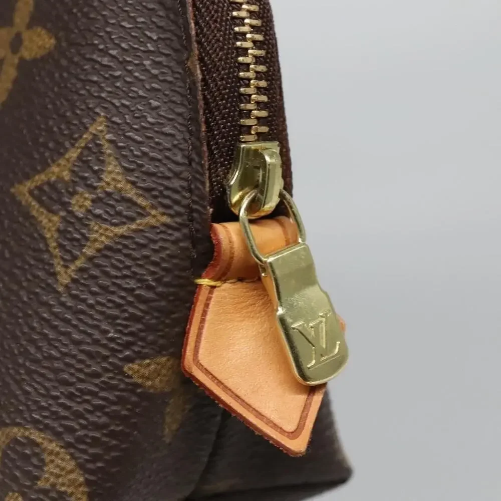 Louis Vuitton Monogram Pochette Cosmetic PM Pouch Brown